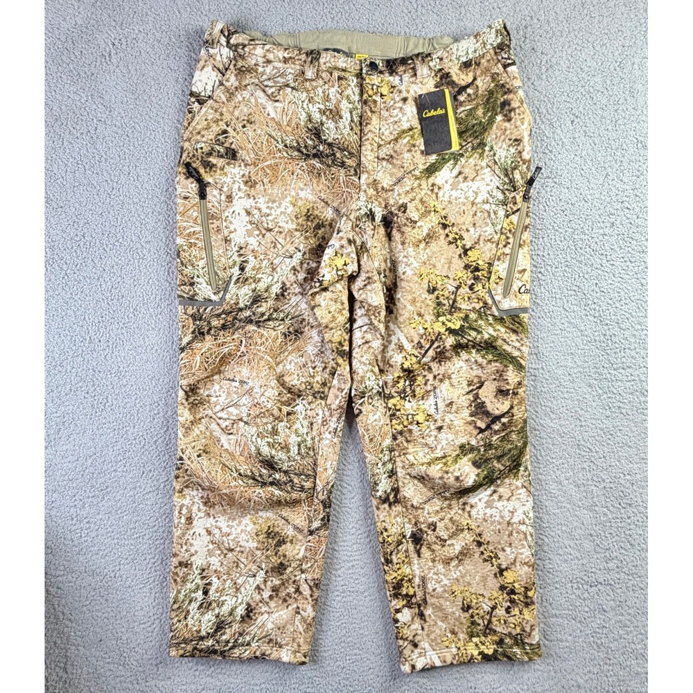 Cabelas Zonz Western Camo Hunting Pants Mens Size 2XL 3-Zone Camouflage Pattern